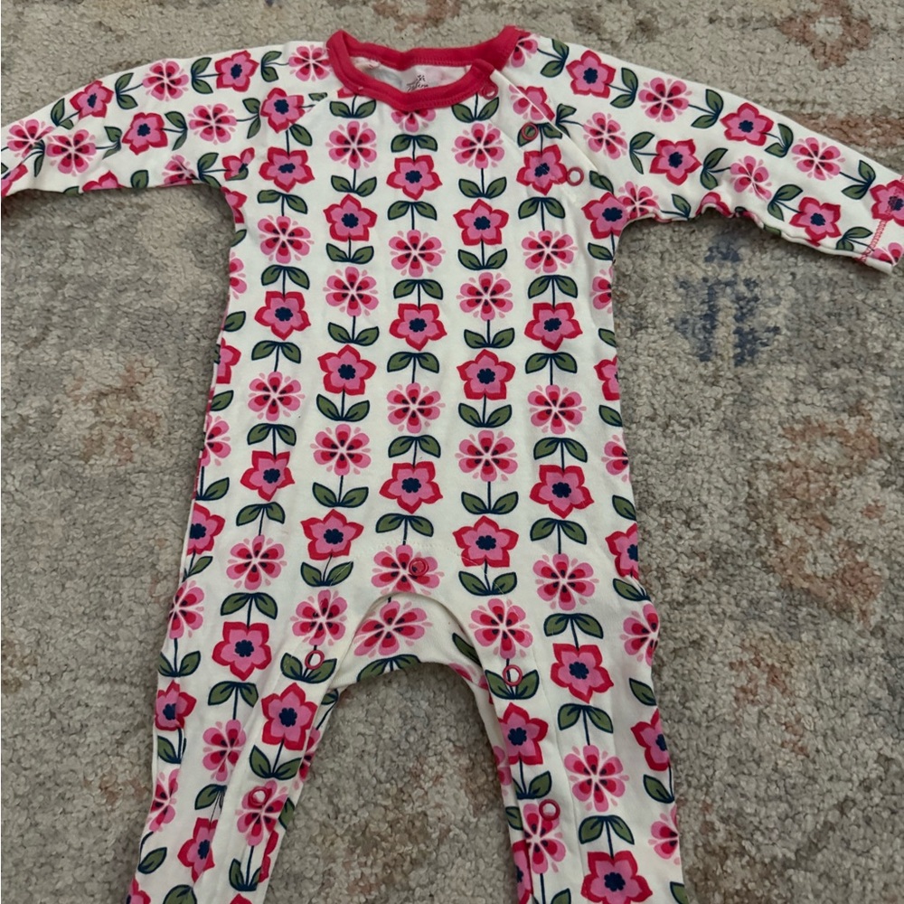 Charming Floral Kids Footie